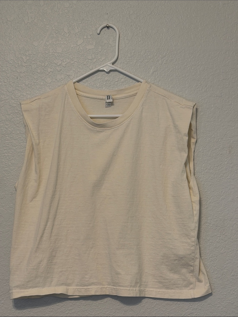 American Apparel Ivory Boxy Sleeveless Tank